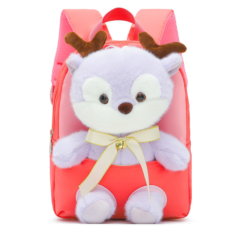 Children's Cute Sika Deer Plush Spring Backpacks