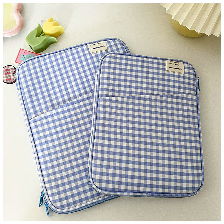 Attractive Stylish Plaid Pc Apple Sleeve Tablet Bags