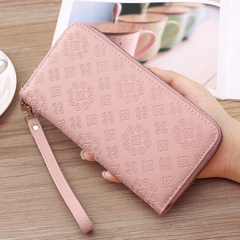 Women's Long Fashion Double Zipper Clutch Ladies Wallets