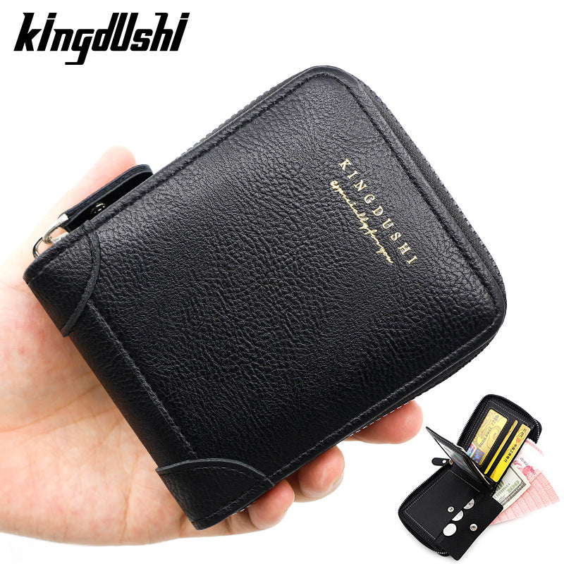 Men's Fashion Corner Protector Short Scarf Zipper Men's Wallets