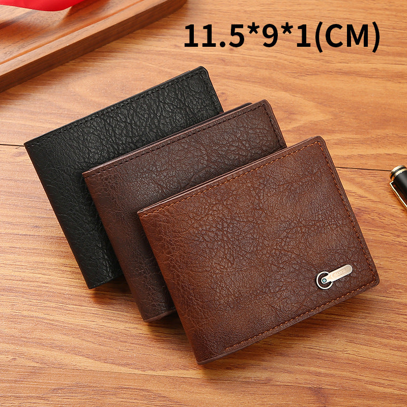 Men's Innovative Beautiful Business Short Leather Men's Wallets