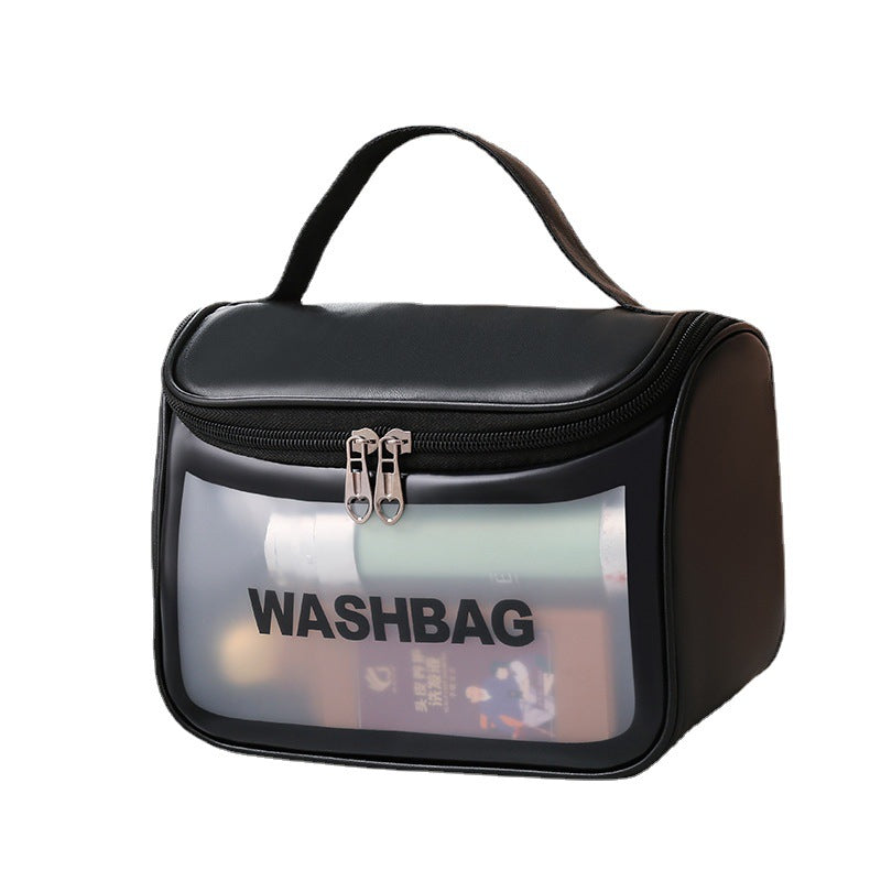 Waterproof Portable Large Capacity Frosted Wash Buggy Cosmetic Bags