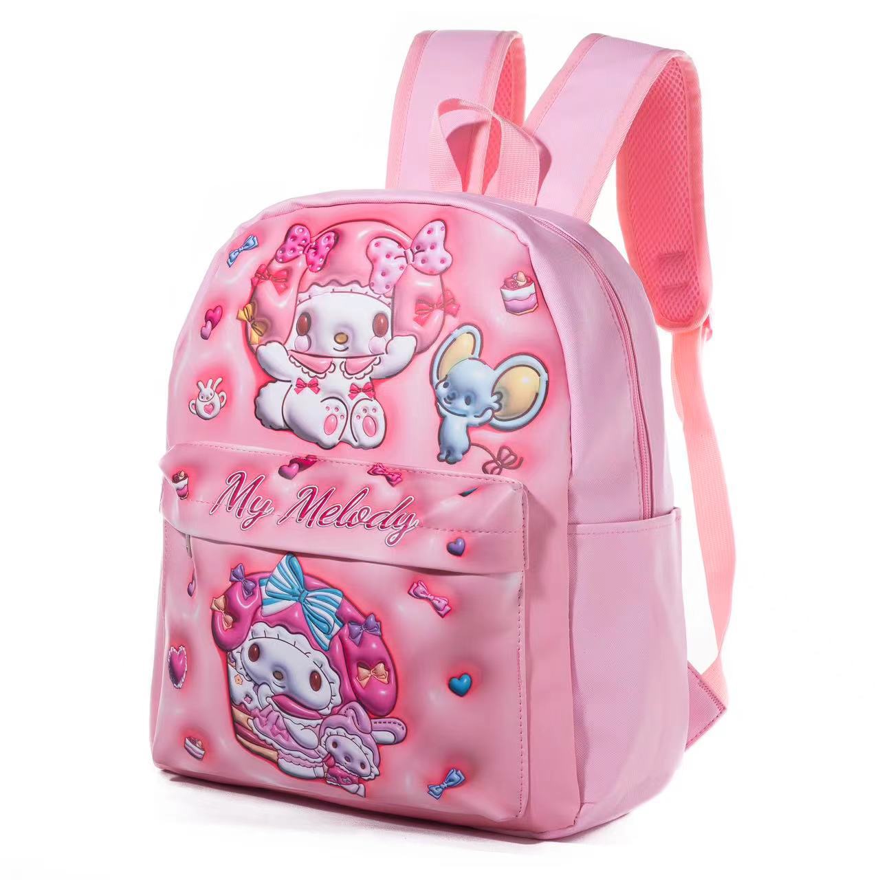 Children's Three-dimensional Melody Cinnamon Dogskin Leather Waterproof Elementary School Students' Schoolbags