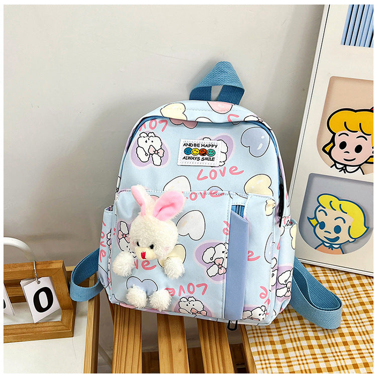 Children's Bunny Doll Primary Candy Color Large Children's Backpacks