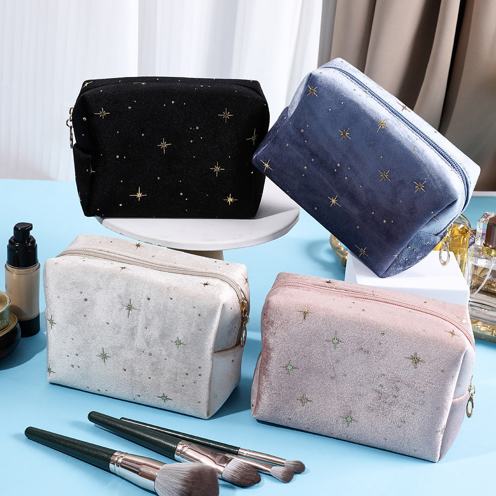 Bronzing Octagonal Storage Zipper Wash Portable Cosmetic Bags