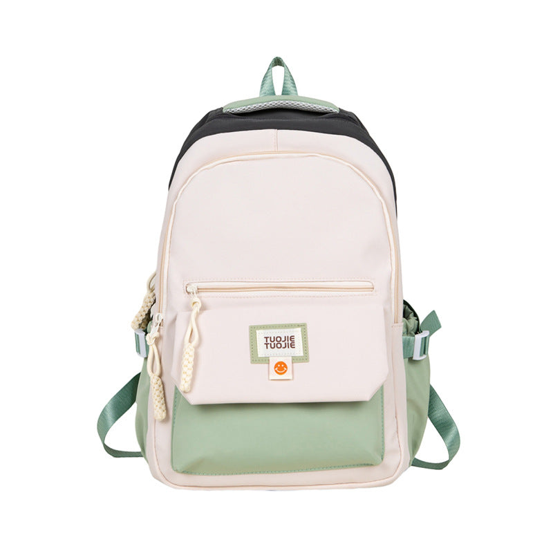 Contrast Color Large Capacity Female Junior Backpacks