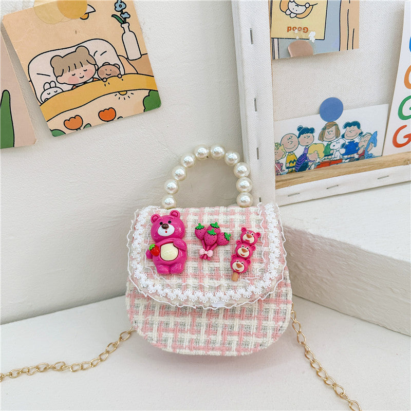 Children's Innovative Beautiful Pearl Cute Cartoon Children's Shoulder Bags