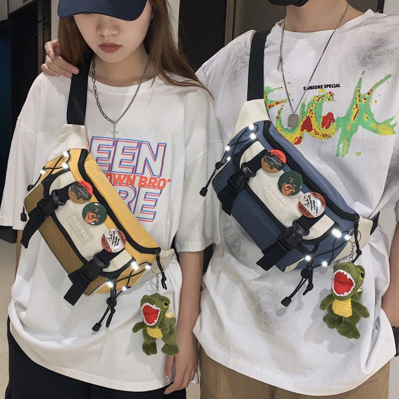 Men's Trendy Cartoon Style Couple Street Female Waist Packs