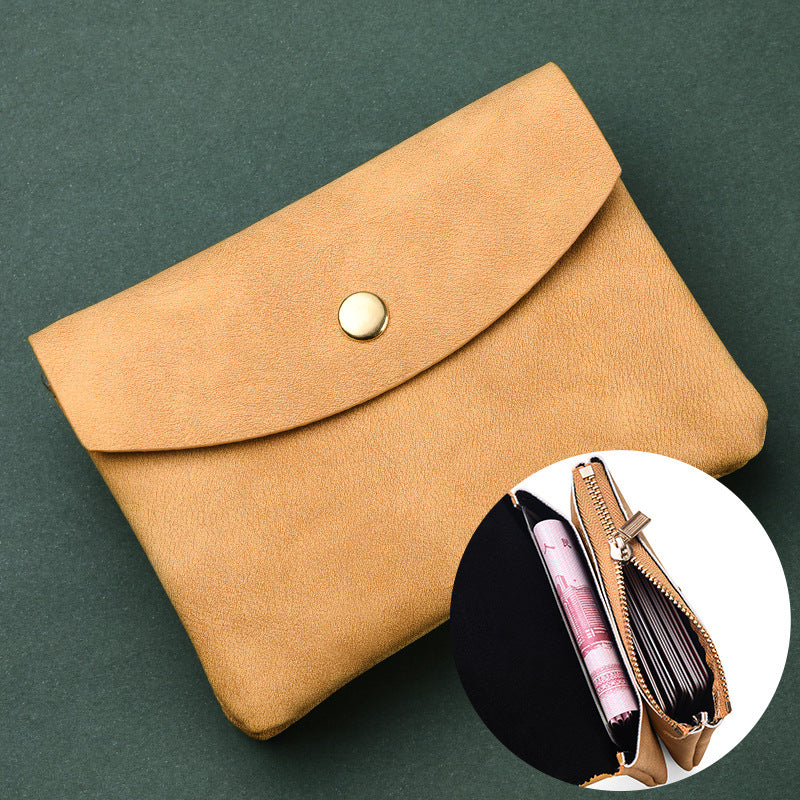 Pochette en cuir souple pour femmes, hommes et petits mini porte-monnaie