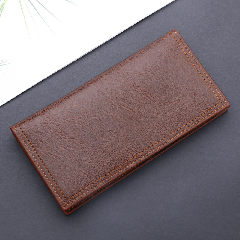 Men's Long Oil Wax Leather Gift Vintage Men's Wallets