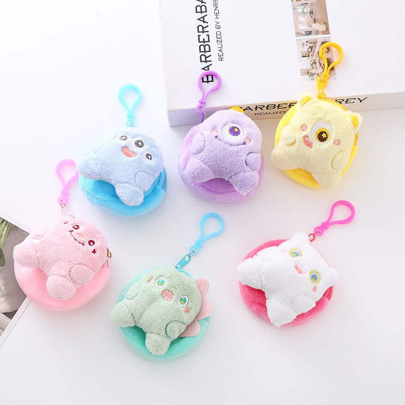 Size Monster Plush Cartoon Three-eyed Alien Coin Purses