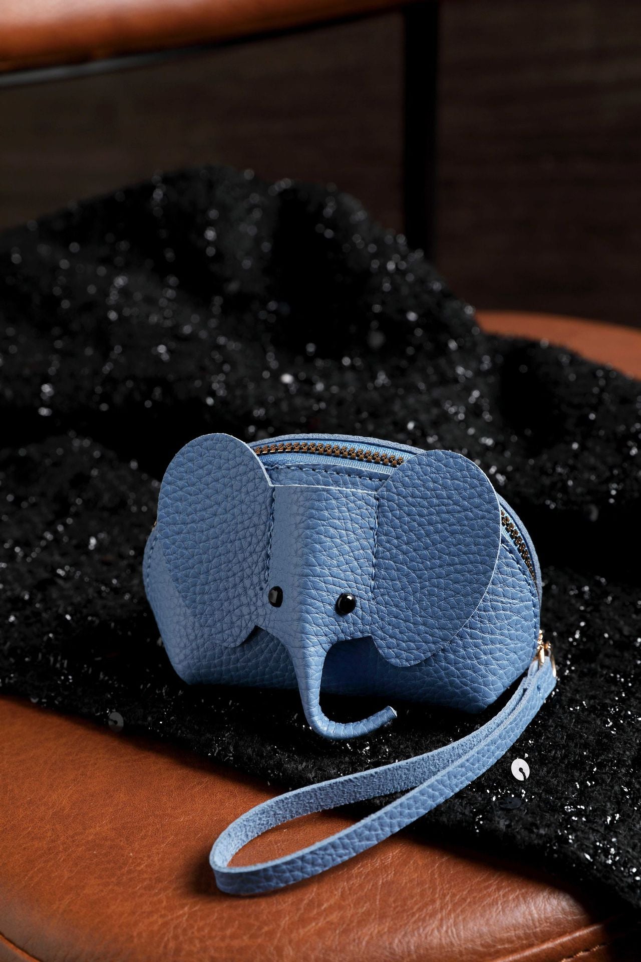 Short Fashion Zipper Mini Elephant Storage Ladies Wallets