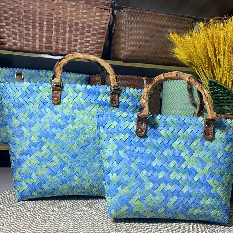 Women's Retro Portable Tote Fashion Handmade Woven Handbags