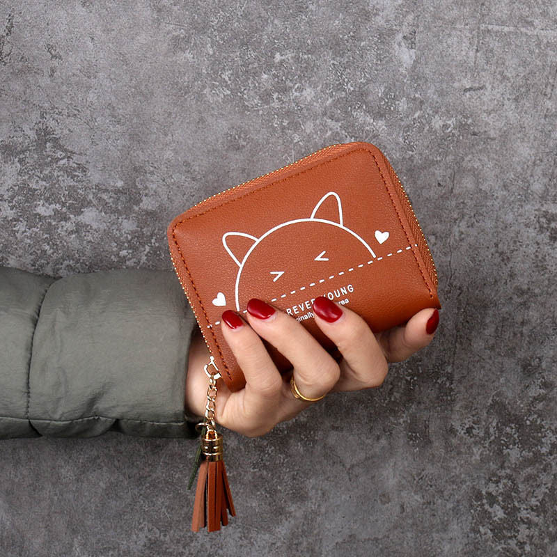 Cute Cat Short Tassel Female Fashion Ladies Wallets