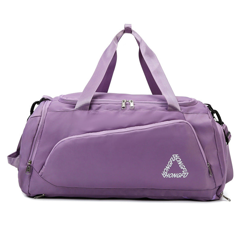 Women's Oxford Cloth Contrast Color Dry Wet Travel Bags