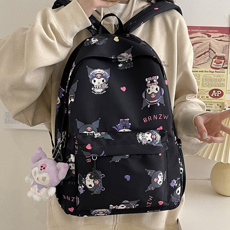 Women's Clow Style Simple Junior's Large Capacity Elementary School Students' Schoolbags