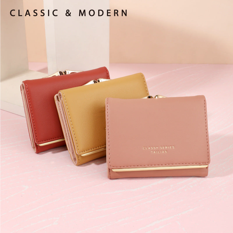 Trendy Female Fashion Short Cute Wild Ladies Wallets