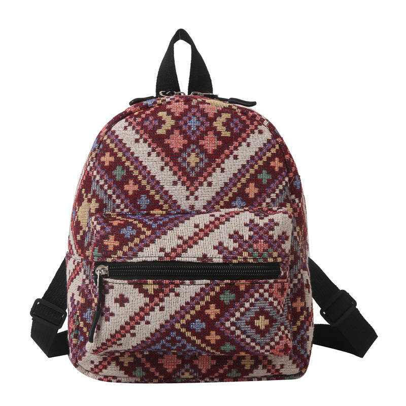 Large Capacity Canvas Retro Ethnic Style Backpacks