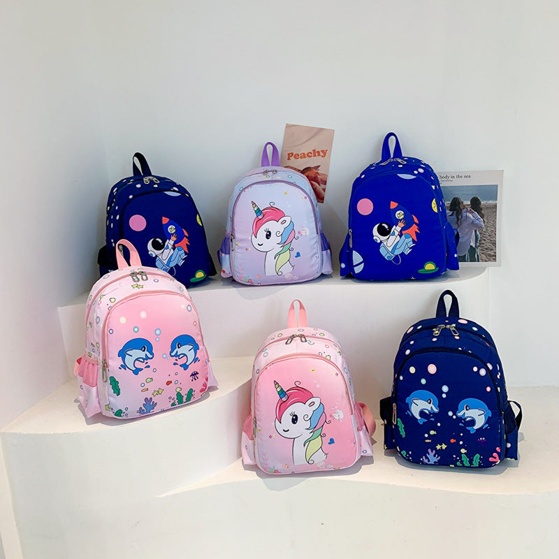 Children's Charming Cartoon Cute Unicorn Boys Kindergarten School Bags