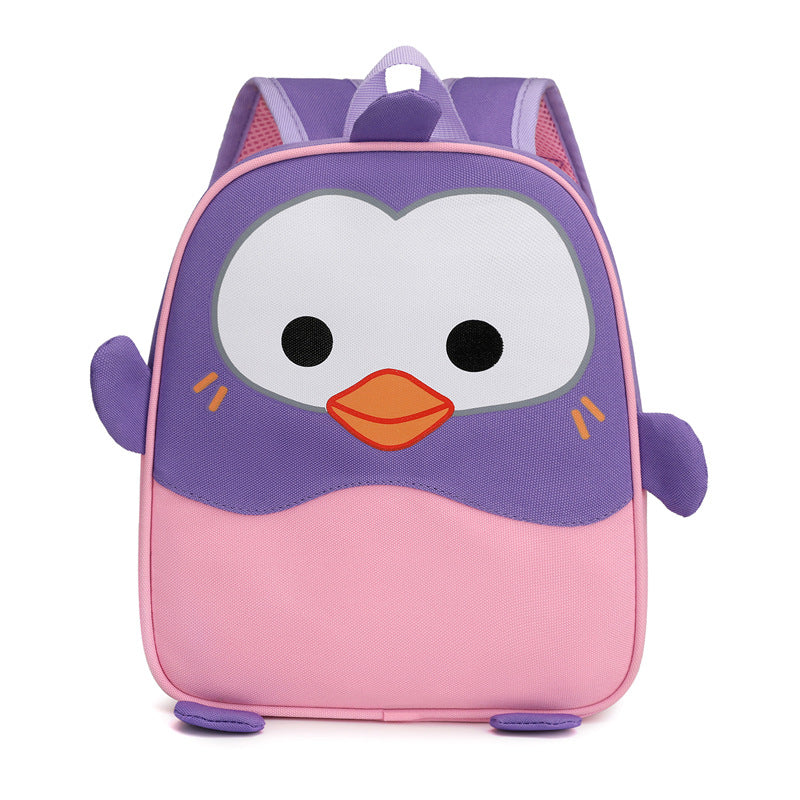 Children's Burden Alleviation Cute Penguin Waterproof Kindergarten School Bags