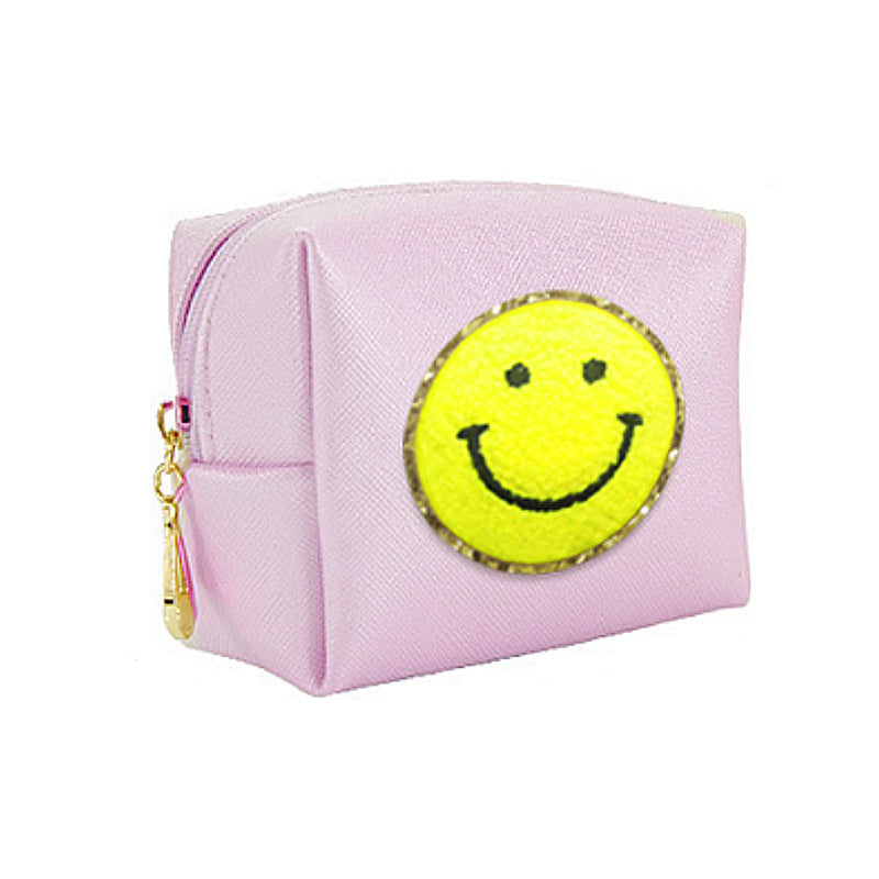 Fashion Towel Embroidered Smiley Face Mini Purses