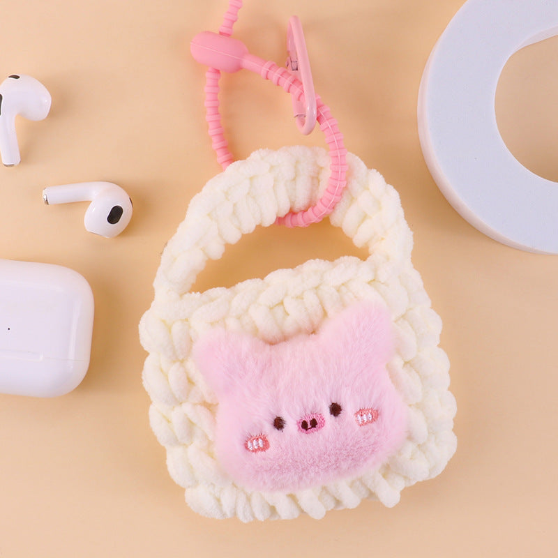 Knitted Earphone Sleeves Apple Protective Female Coin Purses