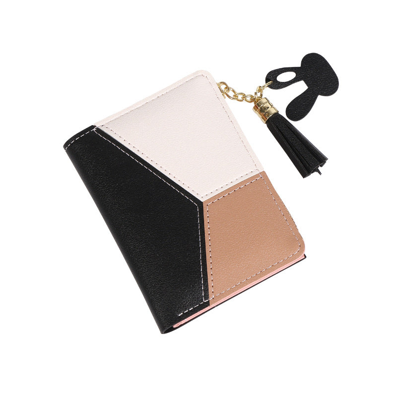 Women's Zipper Small Korean Style Color Contrast Purses