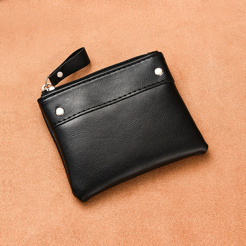 Men's Short Thin Solid Color Pocket Mini Coin Purses