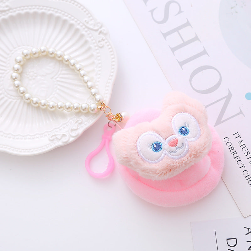 Creative Cartoon Cute Star Plush Earphone Card Holder