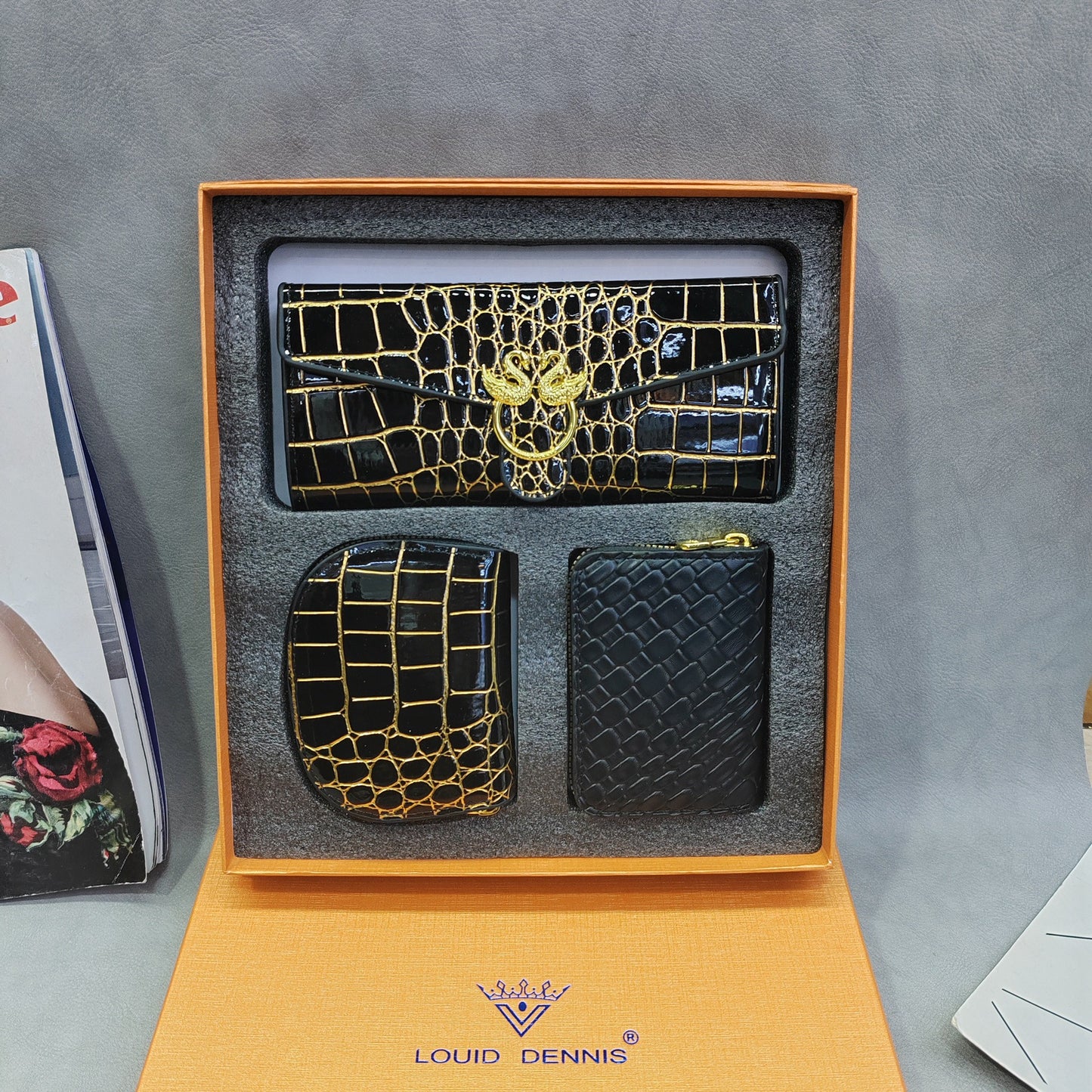 Versatile Innovative Three-piece Gift Box Sets Ladies Wallets