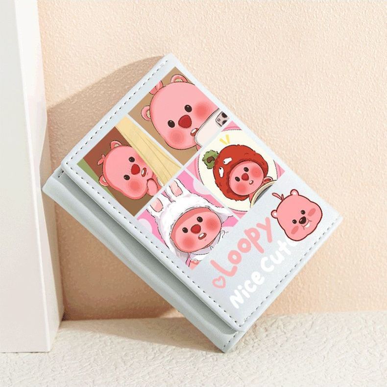 Little Beaver Ruby Cartoon Animation Thin Ladies Wallets