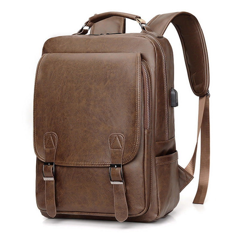 Men's Fashion Trendy Korean Style Large Computer Backpacks