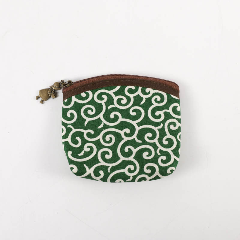 Mini Cute Cotton Print Thick Square Coin Purses