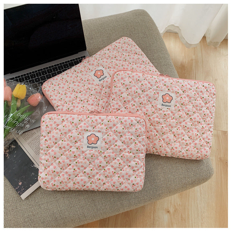 Style Plaid Floral Hand-held File Inch Tablet Bags