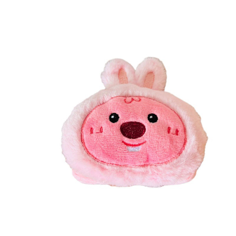 Mini porte-monnaie compact en peluche Bunny Beaver