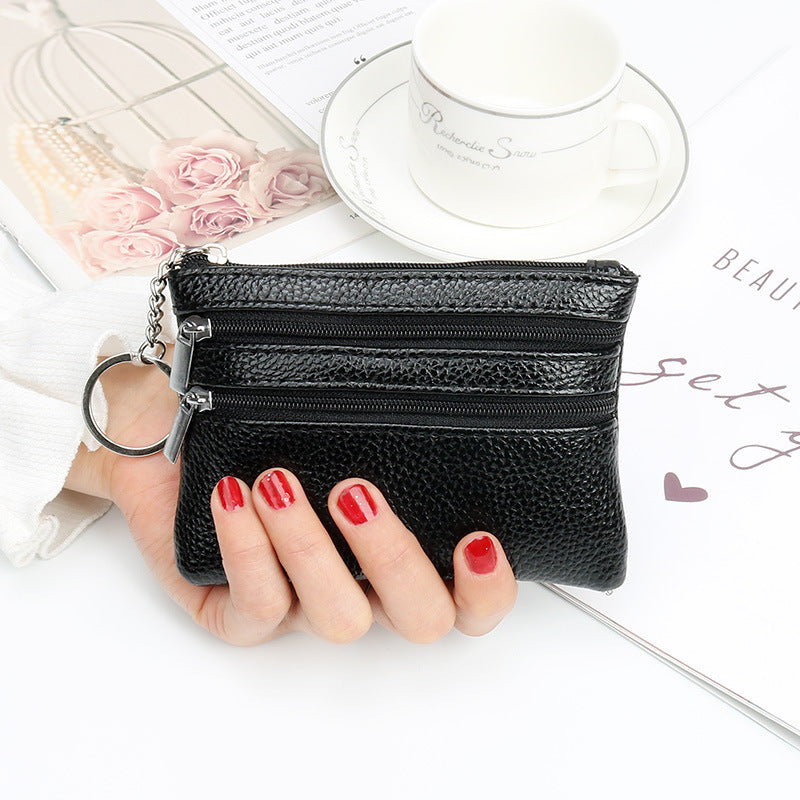 Pochette à fermeture éclair pour femmes, petit porte-monnaie à la mode