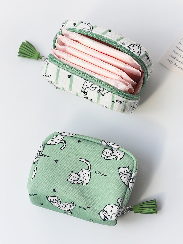 Korean Style Cute Small Portable Sanitary Cosmetic Bags