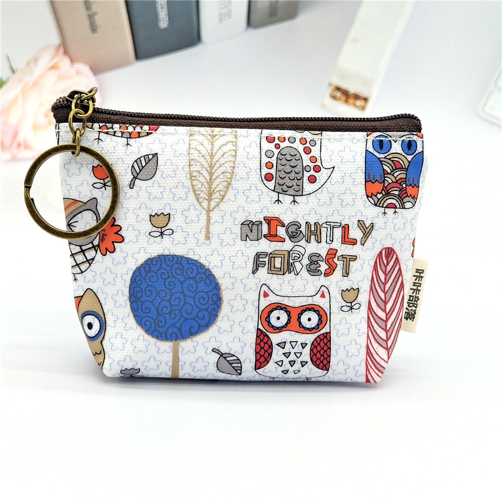 Women's Film Printed Cartoon Sier Sundries Storage Coin Purses