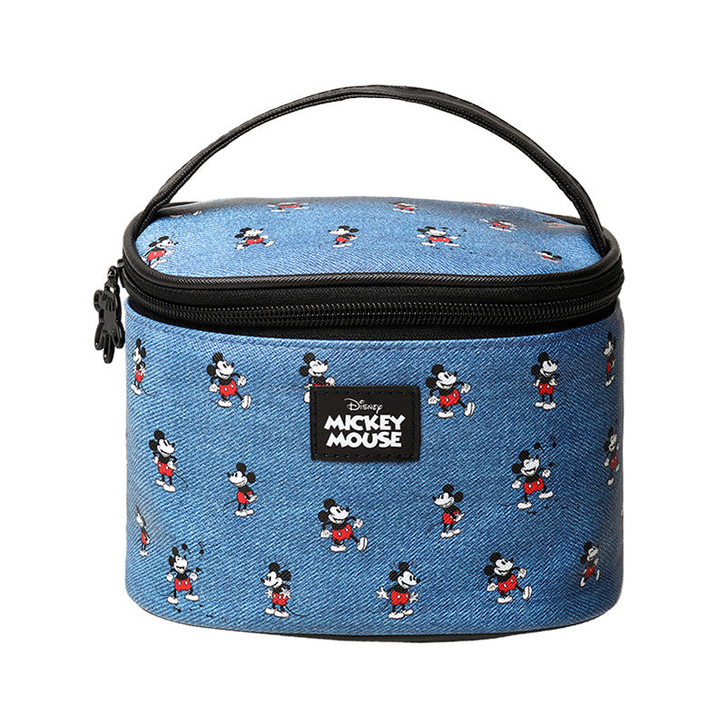 Round Barrel Cartoon Cute Large Capacity Cosmetic Bags