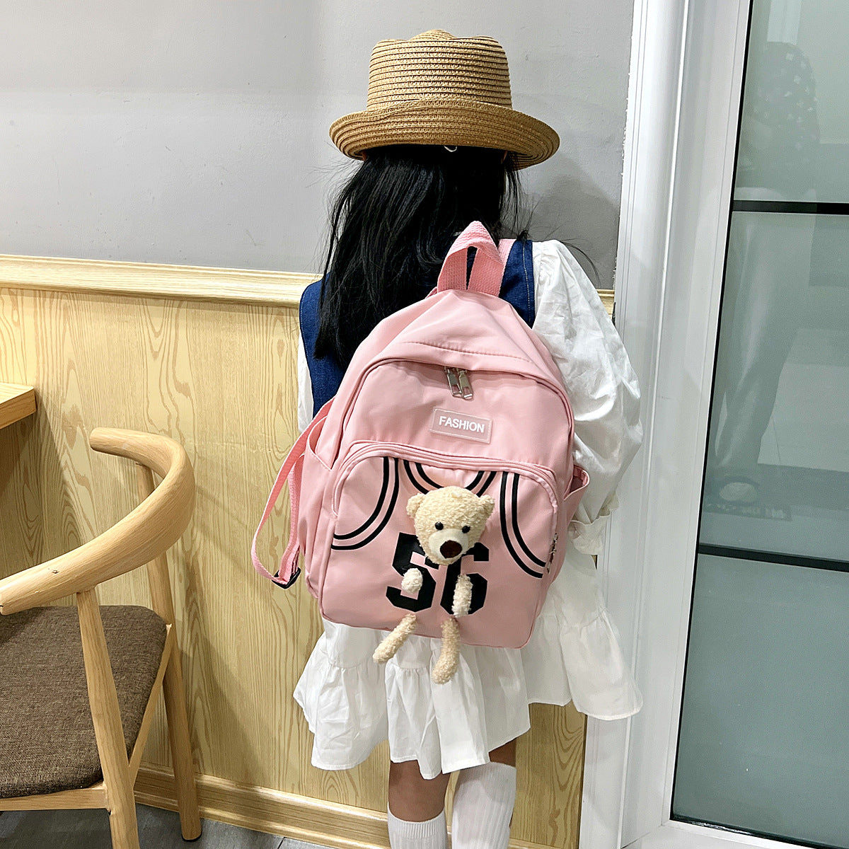 Children's Fashionable Style Small Bear Doll Lightweight Children's Backpacks