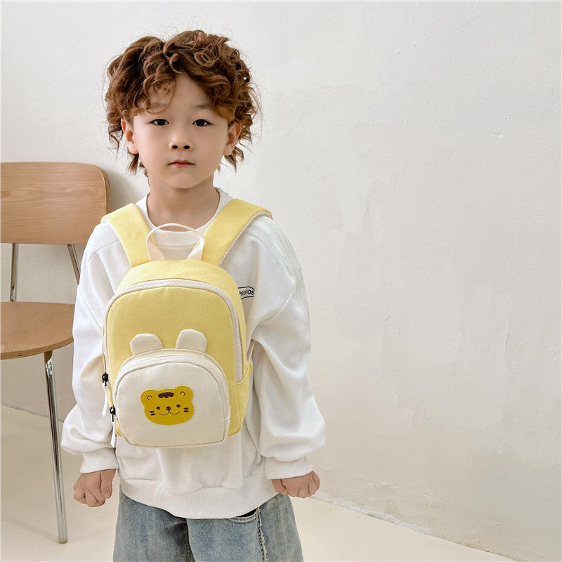 Children's Canvas Korean Style Cute Small Boys Backpacks