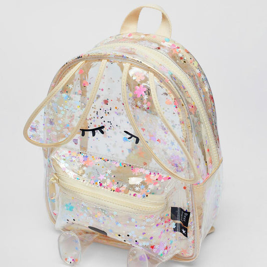 Children's Sequins Shiny Rabbit Shape Transparent Shopping Backpacks