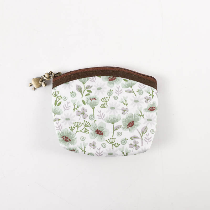 Mini Cute Cotton Print Thick Square Coin Purses