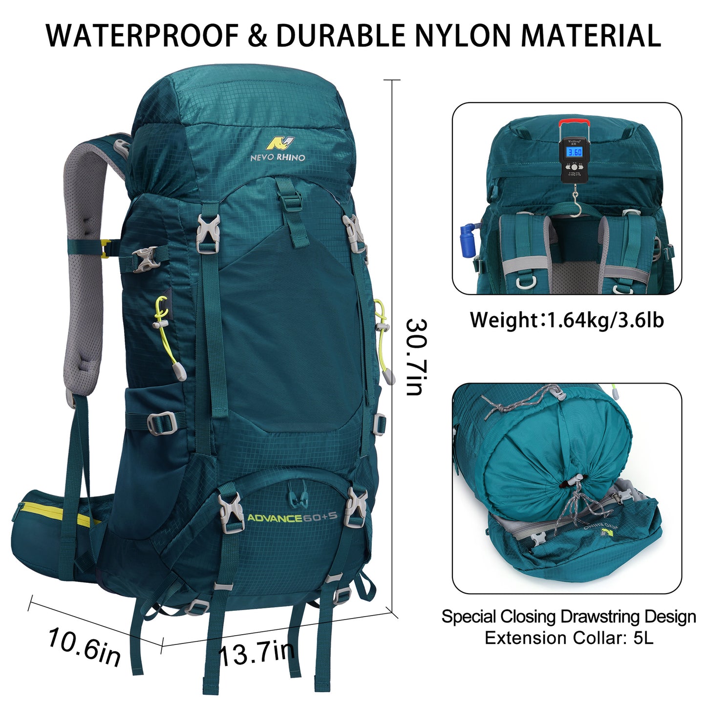 Men's Durable Hiking Large Capacity Source Sports Backpacks