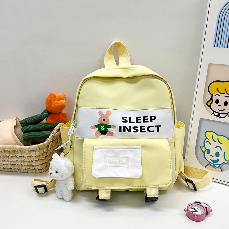 Children's Printed Letter Nylon Primary Portable Burden Children's Backpacks