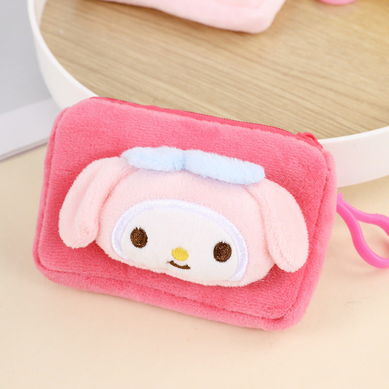 Cartoon Small Animal Soft Plush Earphone Sleeves Coin Purses