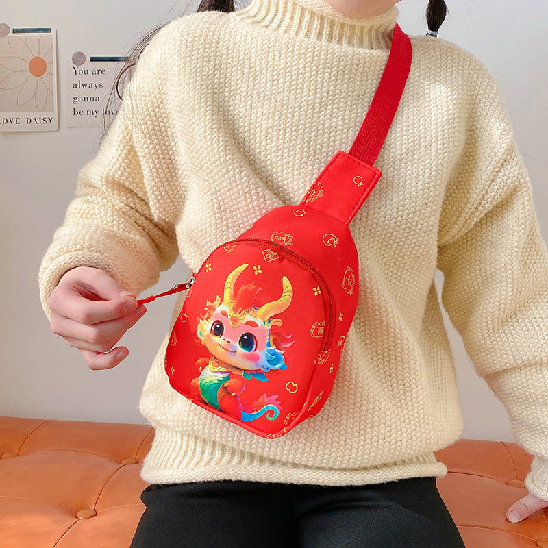 Dessin animé pour enfants, petits sacs de taille pour enfants coréens, sortie de collation à la mode