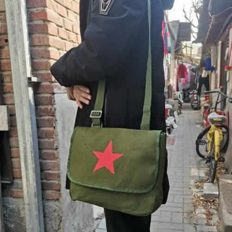 Lei Nostalgic Green Liberation Serve The People Sacs à bandoulière militaires à l'ancienne pour hommes