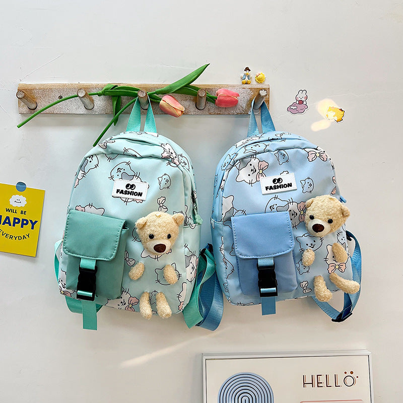 Children's Korean Style Bear Doll Lightweight Fashion Children's Backpacks