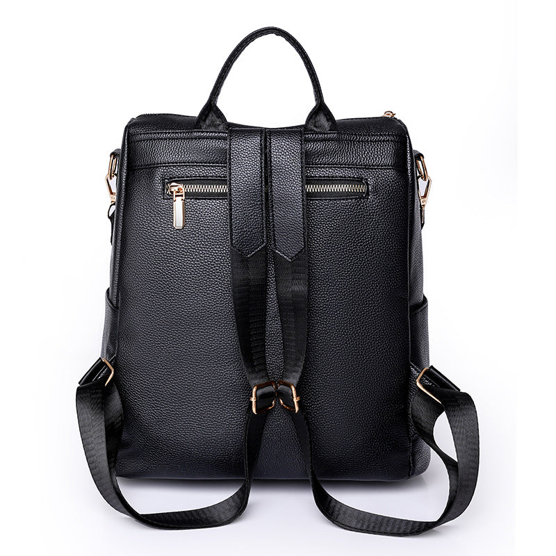 Women's Korean Style Fashion Soft Leather Lightweight Backpacks